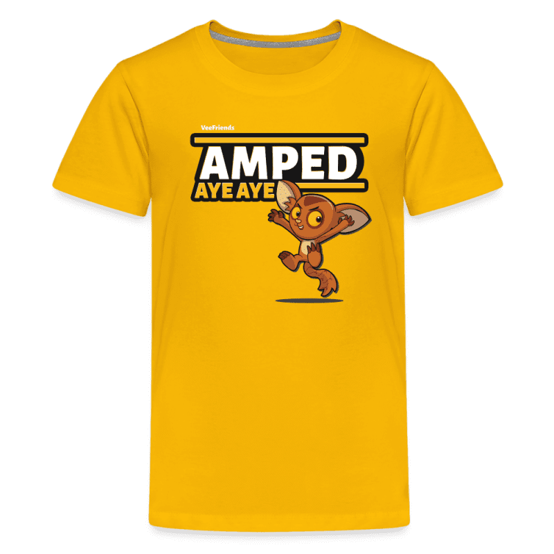 Amped Aye Aye Character Comfort Kids Tee - sun yellow