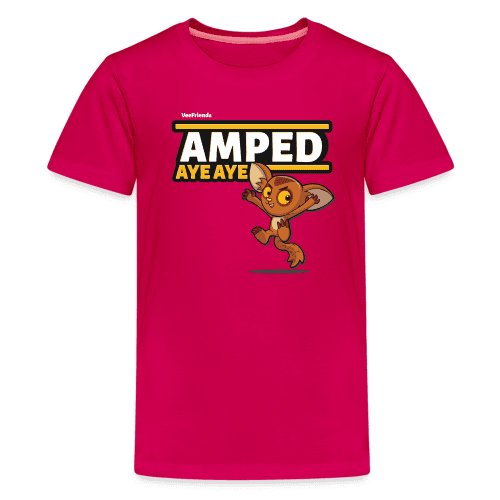 Amped Aye Aye Character Comfort Kids Tee - dark pink