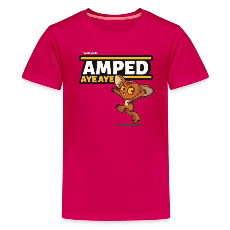 Amped Aye Aye Character Comfort Kids Tee - dark pink