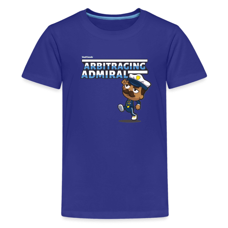 Arbitraging Admiral Character Comfort Kids Tee - royal blue