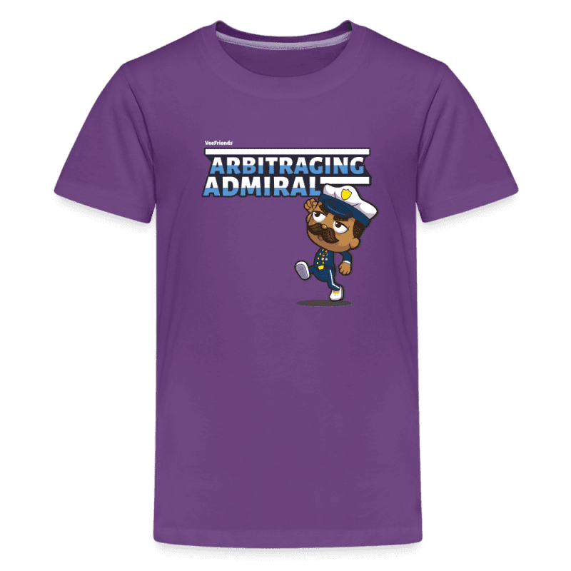 Arbitraging Admiral Character Comfort Kids Tee - purple