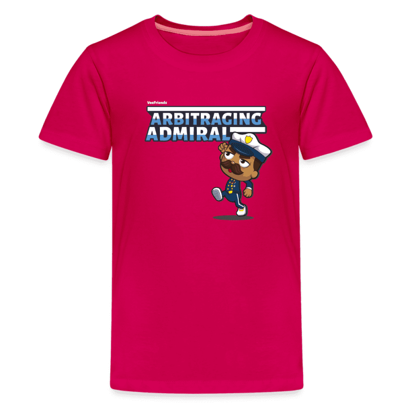 Arbitraging Admiral Character Comfort Kids Tee - dark pink