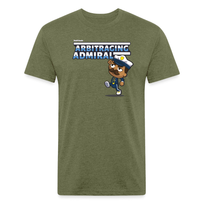 Arbitraging Admiral Character Comfort Adult Tee - heather military green