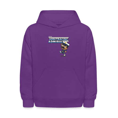 Arbitraging Admiral Character Comfort Kids Hoodie - purple