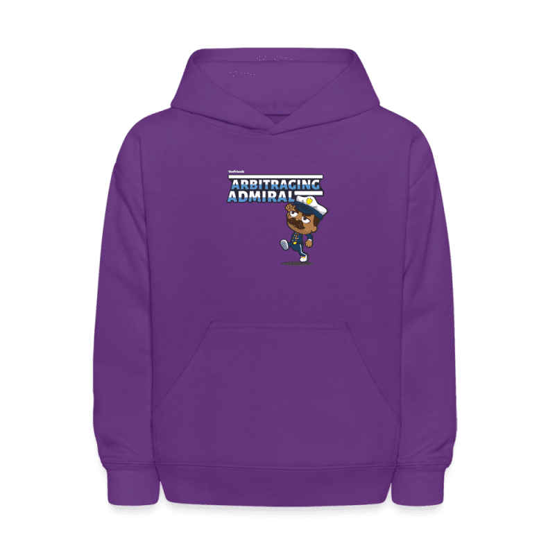 Arbitraging Admiral Character Comfort Kids Hoodie - purple