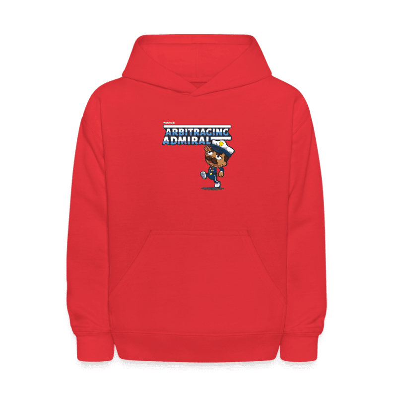 Arbitraging Admiral Character Comfort Kids Hoodie - red