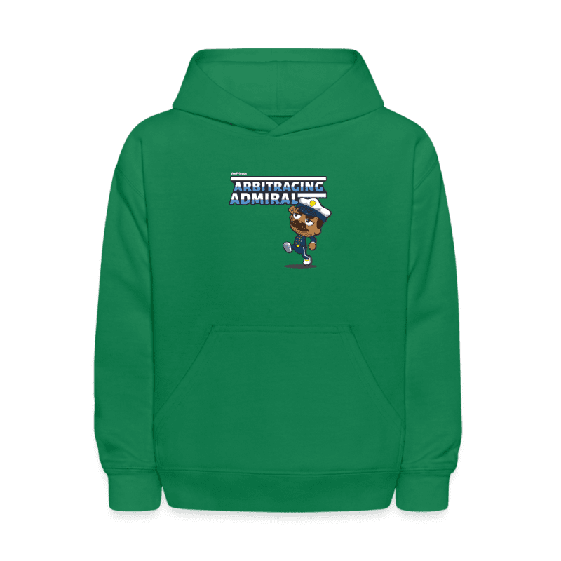 Arbitraging Admiral Character Comfort Kids Hoodie - kelly green