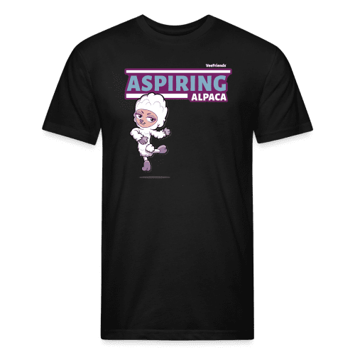 Aspiring Alpaca Character Comfort Adult Tee - black