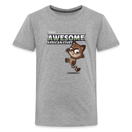 Awesome African Civet Character Comfort Kids Tee - heather gray