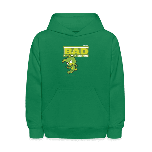 Bad Intentions Character Comfort Kids Hoodie - kelly green