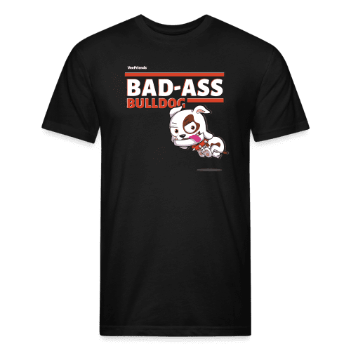 Bad-Ass Bulldog Character Comfort Adult Tee - black