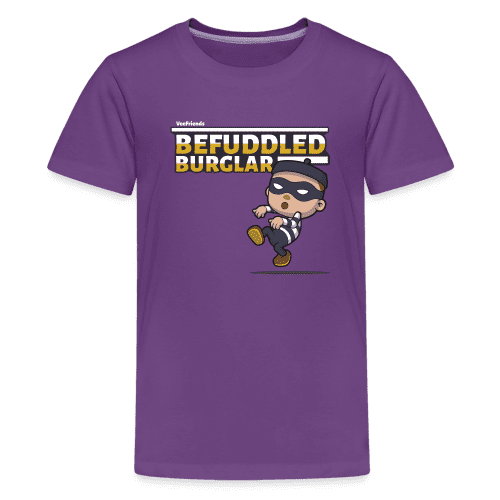 Befuddled Burglar Character Comfort Kids Tee - purple