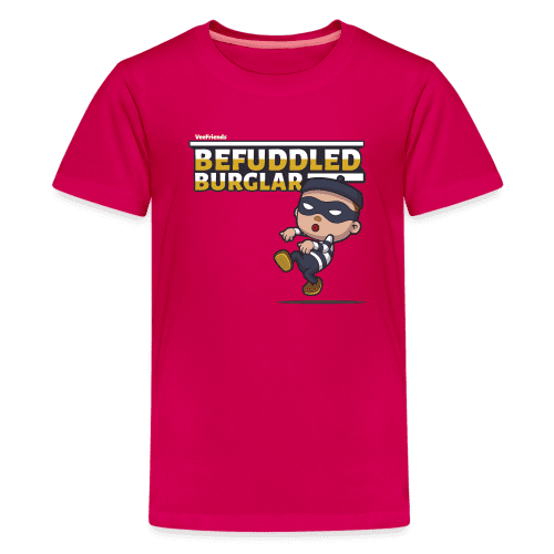 Befuddled Burglar Character Comfort Kids Tee - dark pink