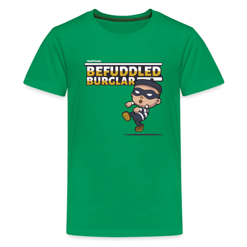 Befuddled Burglar Character Comfort Kids Tee - kelly green