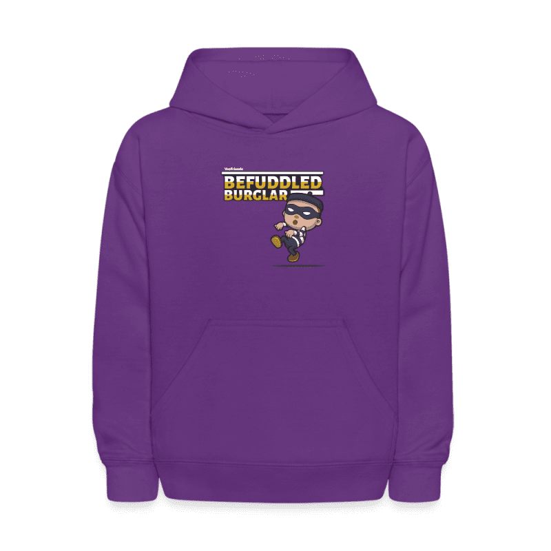 Befuddled Burglar Character Comfort Kids Hoodie - purple