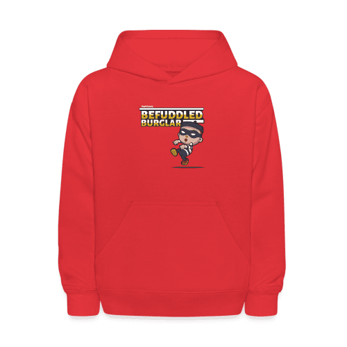 Befuddled Burglar Character Comfort Kids Hoodie - red