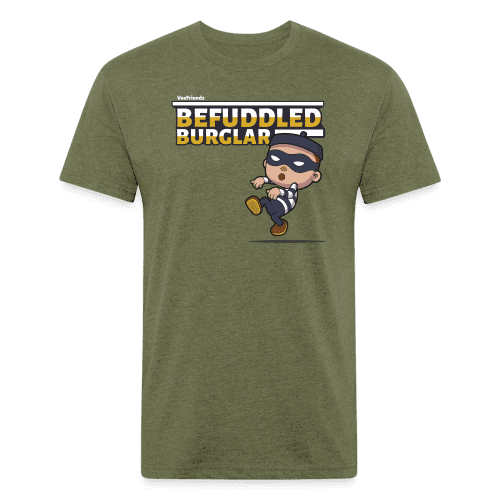 Befuddled Burglar Character Comfort Adult Tee - heather military green