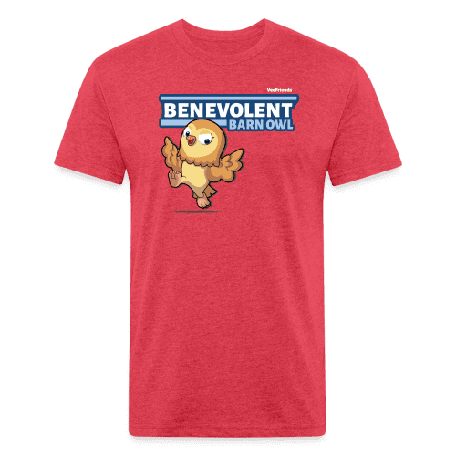 Benevolent Barn Owl Character Comfort Adult Tee - heather red