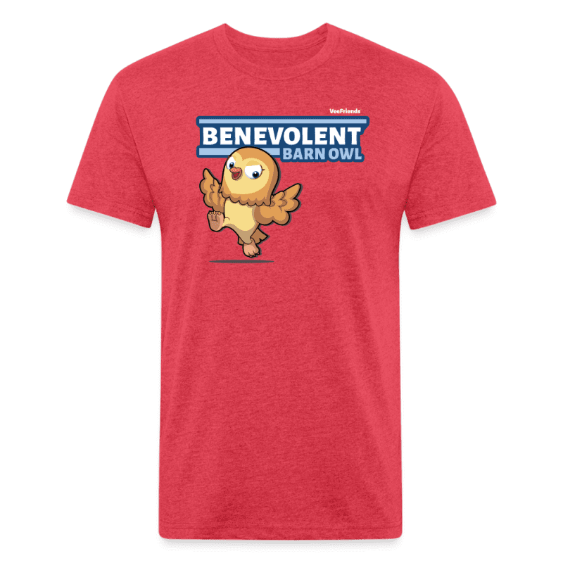 Benevolent Barn Owl Character Comfort Adult Tee - heather red