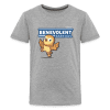 Benevolent Barn Owl Character Comfort Kids Tee - heather gray