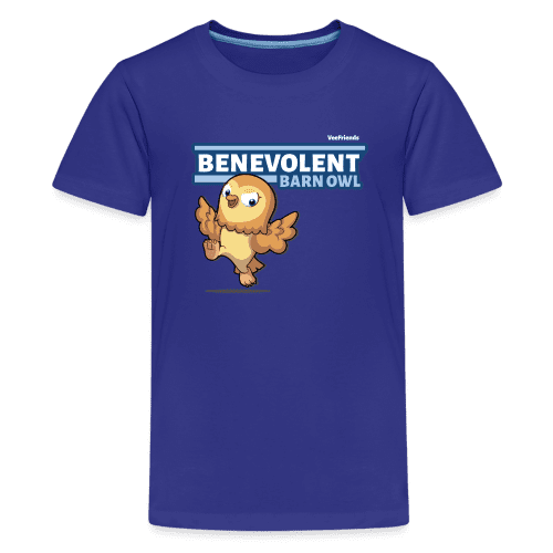 Benevolent Barn Owl Character Comfort Kids Tee - royal blue