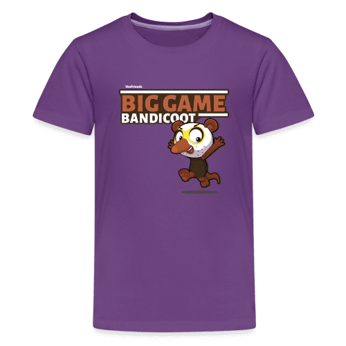 Big Game Bandicoot Character Comfort Kids Tee - purple