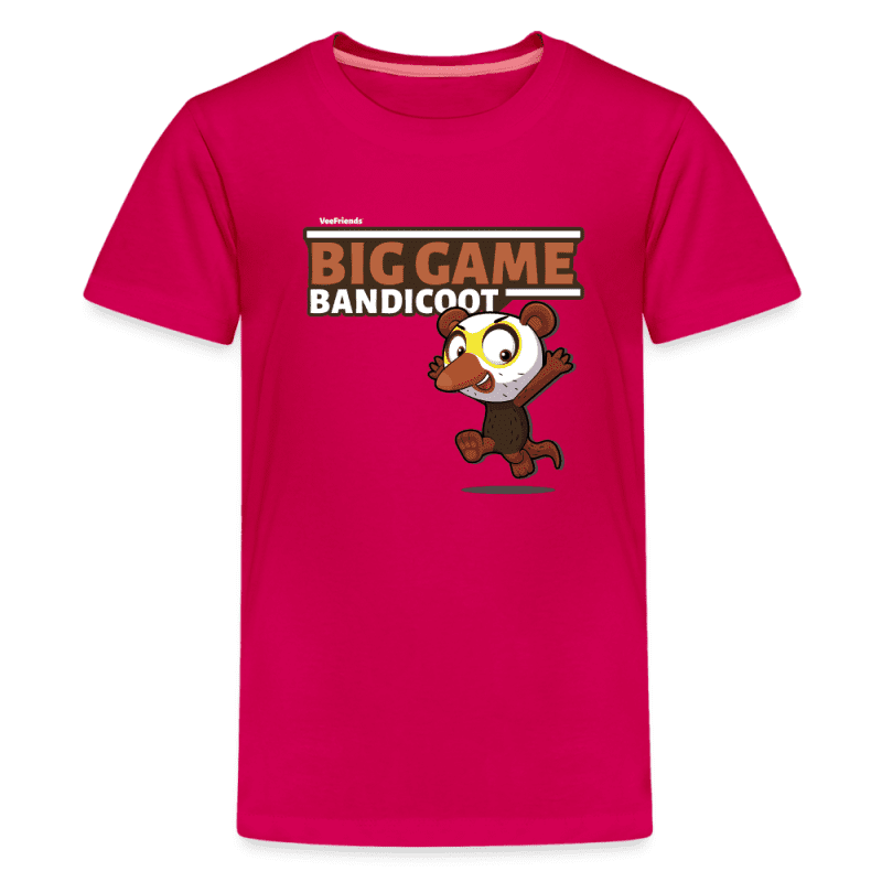 Big Game Bandicoot Character Comfort Kids Tee - dark pink