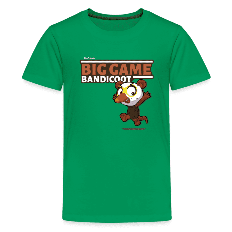 Big Game Bandicoot Character Comfort Kids Tee - kelly green