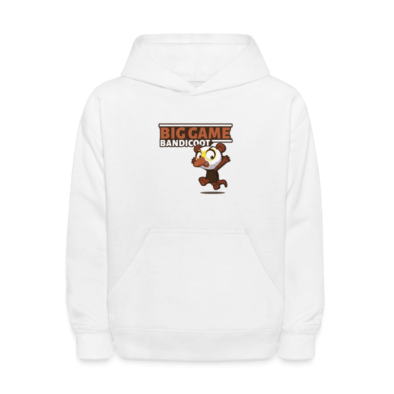 Big Game Bandicoot Character Comfort Kids Hoodie - white