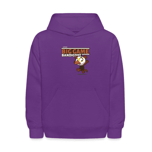 Big Game Bandicoot Character Comfort Kids Hoodie - purple