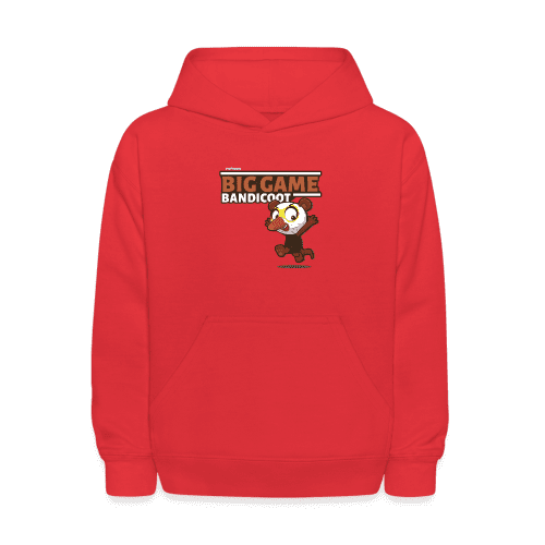 Big Game Bandicoot Character Comfort Kids Hoodie - red