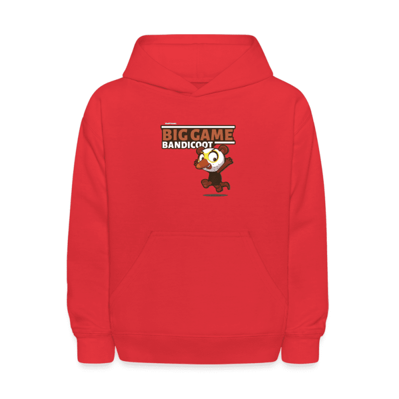 Big Game Bandicoot Character Comfort Kids Hoodie - red