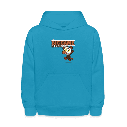 Big Game Bandicoot Character Comfort Kids Hoodie - turquoise