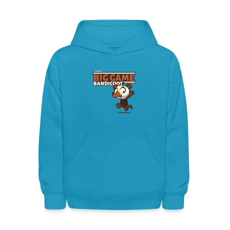 Big Game Bandicoot Character Comfort Kids Hoodie - turquoise