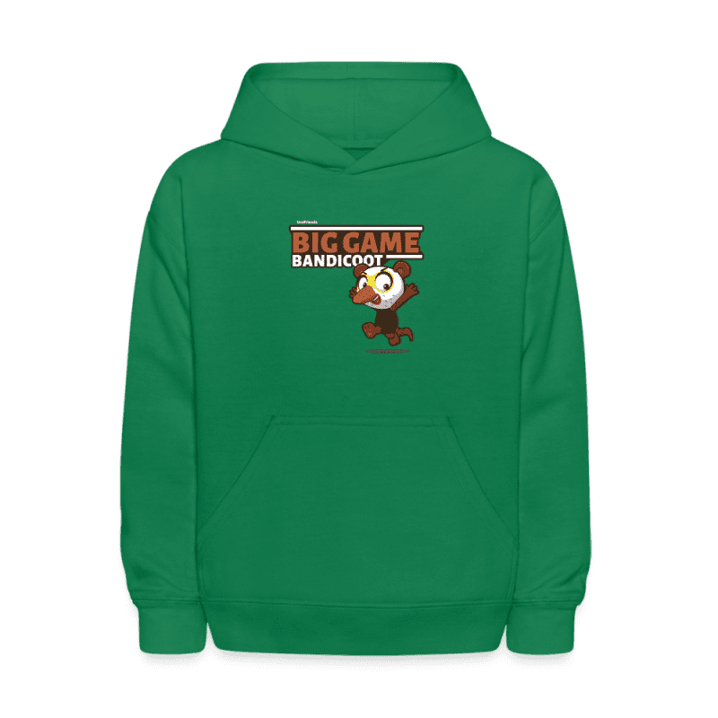 Big Game Bandicoot Character Comfort Kids Hoodie - kelly green