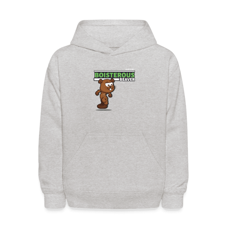 Boisterous Beaver Character Comfort Kids Hoodie - heather gray