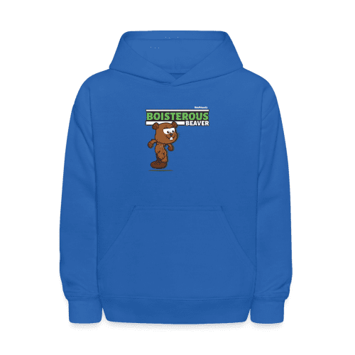 Boisterous Beaver Character Comfort Kids Hoodie - royal blue