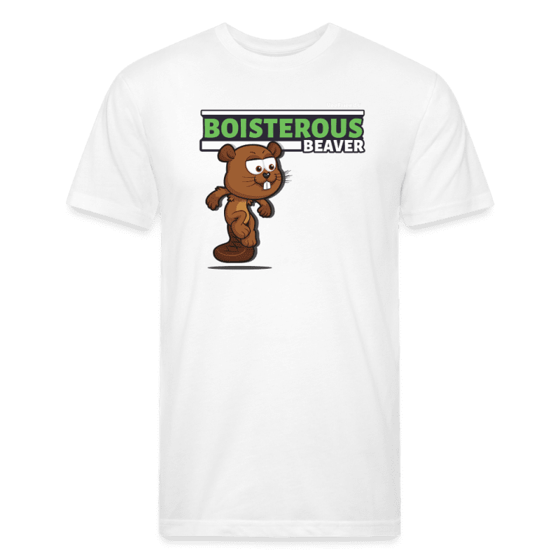 Boisterous Beaver Character Comfort Adult Tee - white