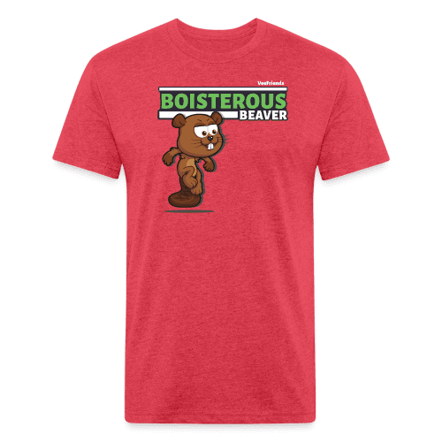 Boisterous Beaver Character Comfort Adult Tee - heather red