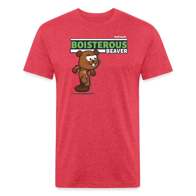 Boisterous Beaver Character Comfort Adult Tee - heather red