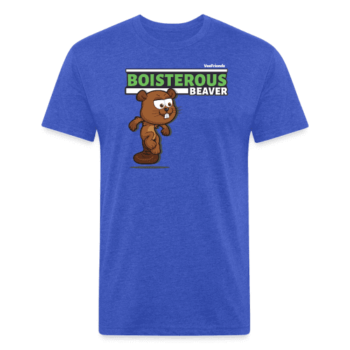 Boisterous Beaver Character Comfort Adult Tee - heather royal