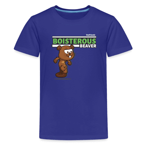 Boisterous Beaver Character Comfort Kids Tee - royal blue