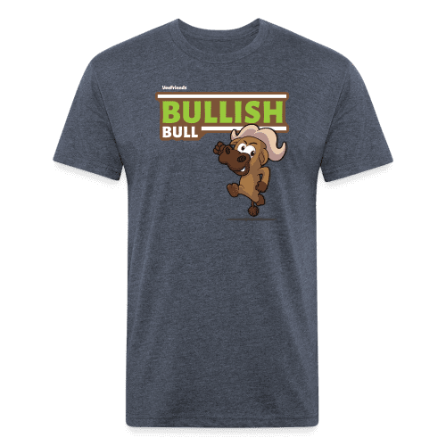 Bullish Bull Character Comfort Adult Tee - heather navy