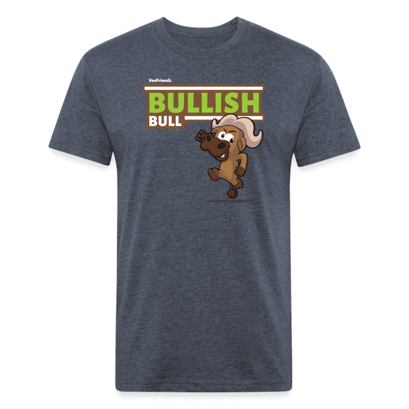 Bullish Bull Character Comfort Adult Tee - heather navy