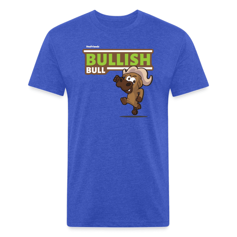 Bullish Bull Character Comfort Adult Tee - heather royal