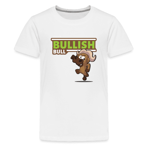 Bullish Bull Character Comfort Kids Tee - white