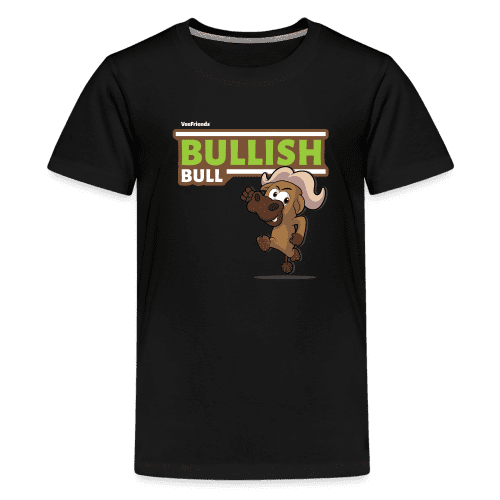 Bullish Bull Character Comfort Kids Tee - black