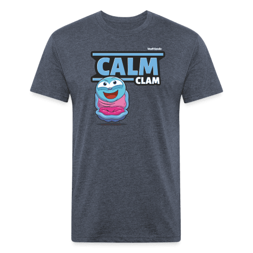 Calm Clam Character Comfort Adult Tee - heather navy