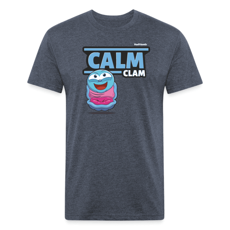 Calm Clam Character Comfort Adult Tee - heather navy