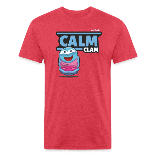 Calm Clam Character Comfort Adult Tee - heather red